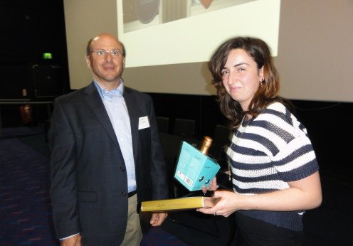 Professor Paul Campagnola (University of Wisconsin,USA) and feedback prize winner, Ms Marianne Henry, Brunel University UK