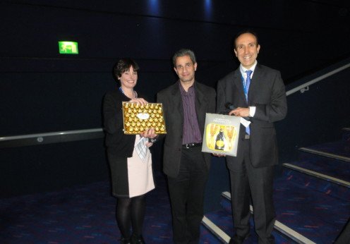 Meeting Chairs Professor Consolato Sergi (University of Alberta, Canada) and Dr Joanne Edwards (University of Glasgow, Scotland, UK) with feedback prize winner (centre) Dr David Peston (Imperial College, London, UK)